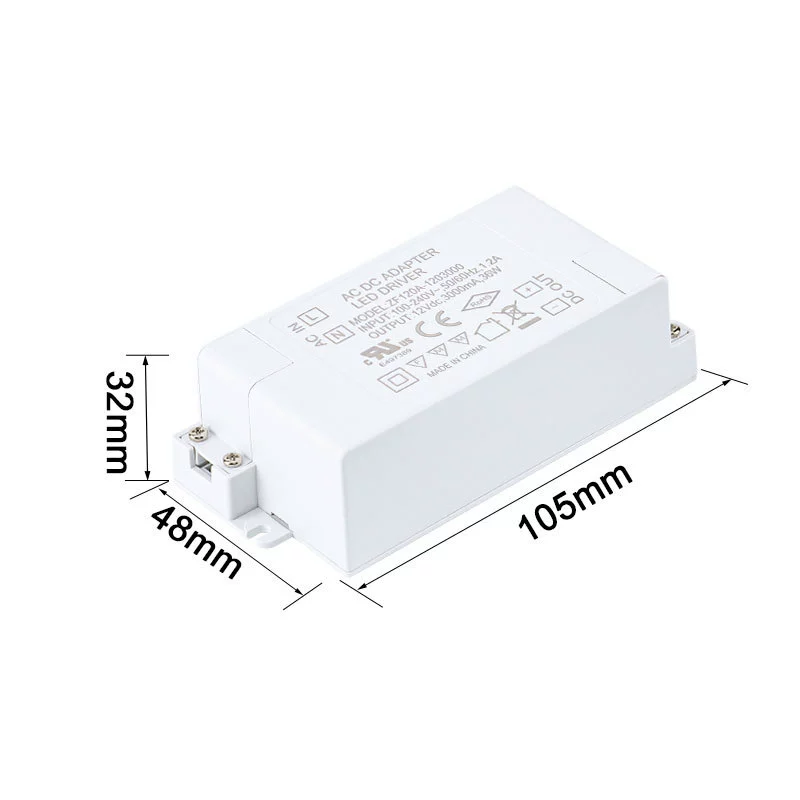 36W led驱动电源UL/CE认证12V3A/24V1.5A