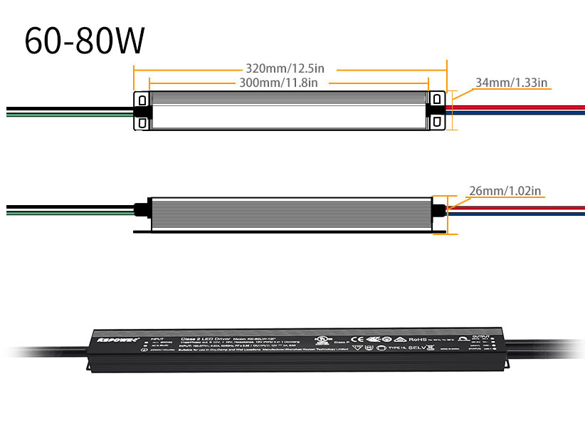 30-100W四合一调光电源0-10V 12V/24/36V/48V